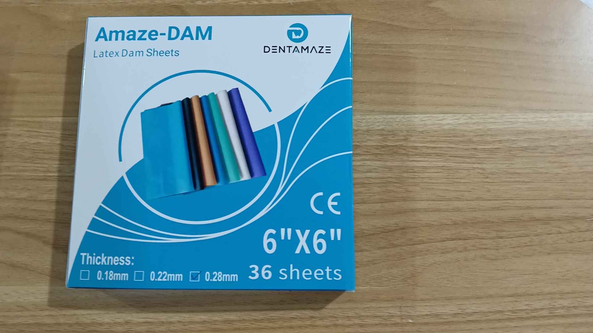 Disposable dental latex silk blue dam sheet rubber dental dam